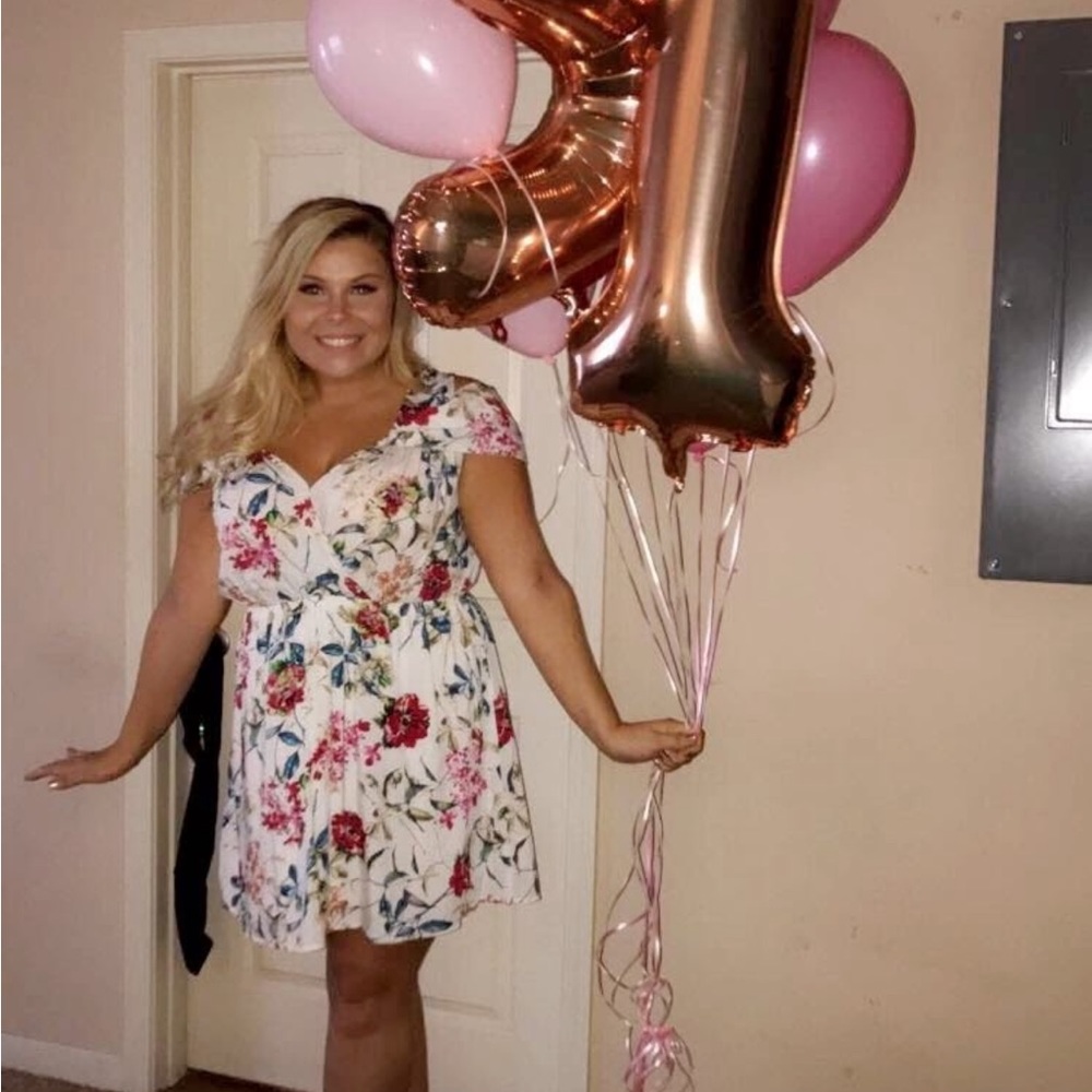 White Floral Dress